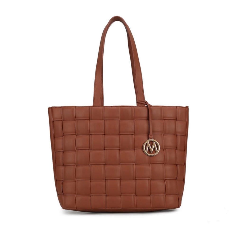 Woven Tan Tote Bag